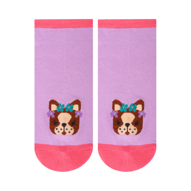 Sada 5x Barevné dámské kotníčkové ponožky SOXO pejsci