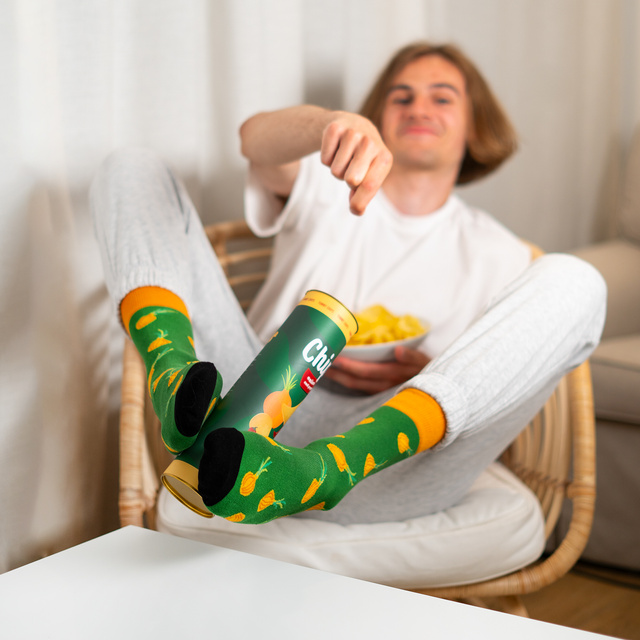 Pánské dámské ponožky SOXO brambůrky v tubě - 3 páry