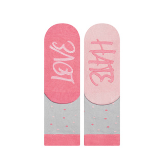 Dámské ponožky SOXO s nápisy love hate