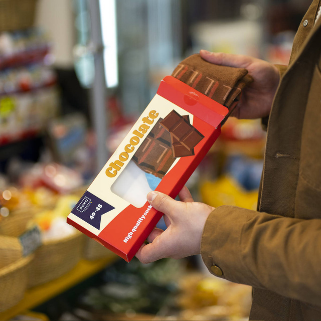 Dárkové pánské ponožky SOXO | tabulka čokolády | Vtipný dárek