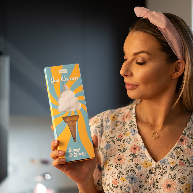 Dámské ponožky SOXO zmrzlina v kornoutu - 2 páry