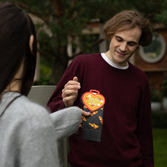 Ponožky Love You More Than Pizza