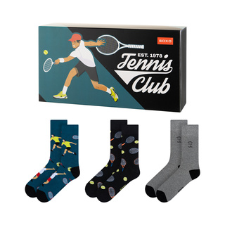 Barevné pánské ponožky SOXO Tenis - 3 páry