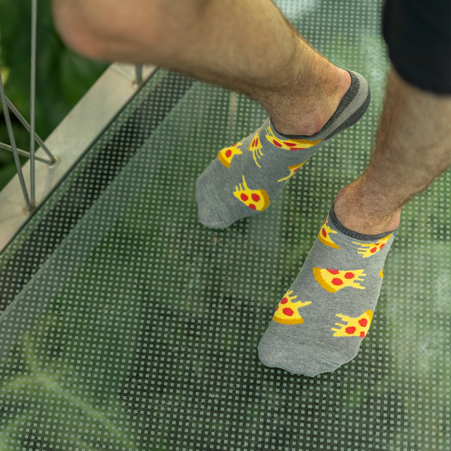 Sada 6x Pánské kotníčkové ponožky SOXO GOOD STUFF v krabičce na pizzu