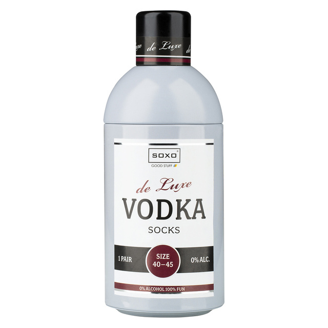Sada 3x SOXO pánské ponožky | Chlapecký den | Sleď a nakládané okurky ve sklenici | Vodka v láhvi | jako dar pro Něho