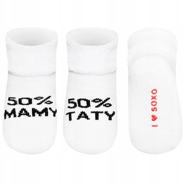 Bílé kojenecké ponožky SOXO s nápisy