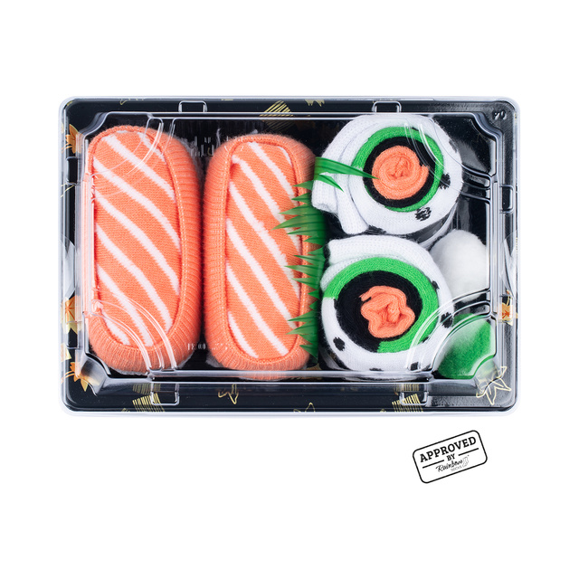 Barevné ponožky pánské dámskéSOXO sushi v krabičce - 2 páry