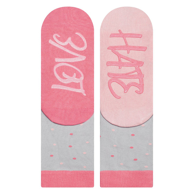 Dámské ponožky SOXO s nápisy love hate