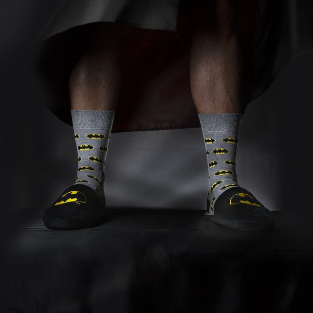 Šedé pánské ponožky SOXO GOOD STUFF Batman DC Comics | za dárek