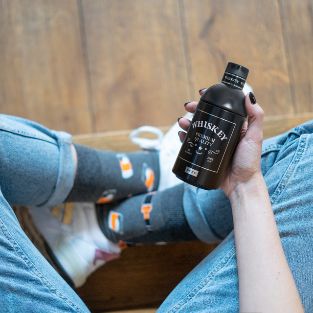 Barevné pánské ponožky SOXO GOOD STUFF | Whisky v láhvi | dárek pro něj