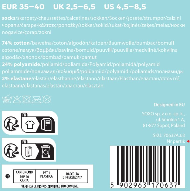 Dámské hnědé ponožky Soxo Koblih v krabičce