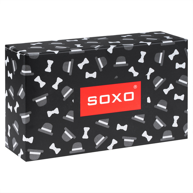 SOXO pánské ponožky a pánské boxerky v krabici, dárek pro přítele, černé