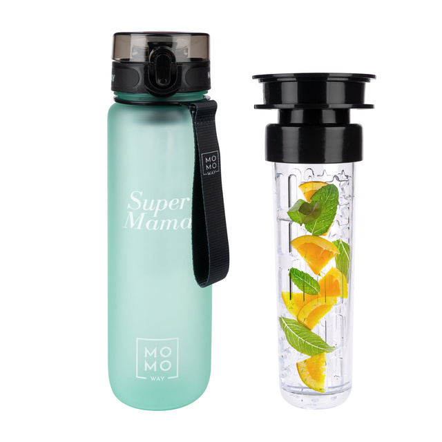 MOMO WAY láhev na vodu světle zelená | ideální na cesty | Bez BPA | Tritan