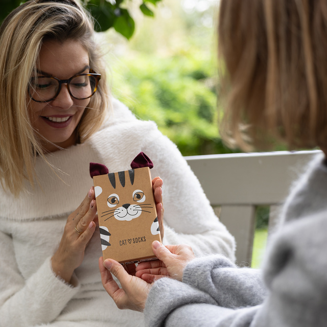 Dámské pánské ponožky SOXO | Kotě v krabičce