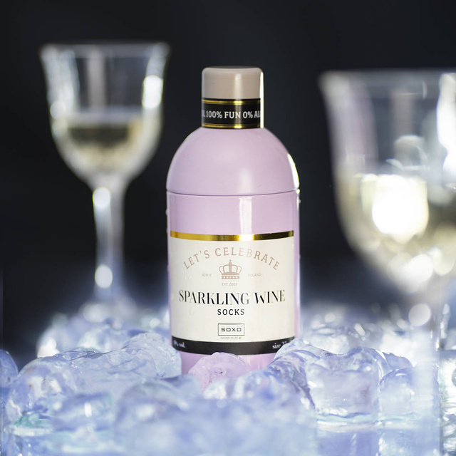 Dámské ponožky SOXO Sparkling Wine v láhvi