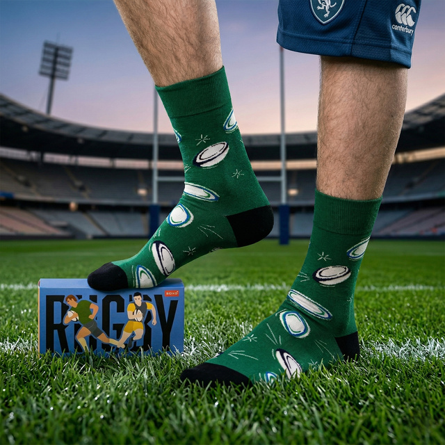 Barevné pánské ponožky SOXO Rugby - 3 páry