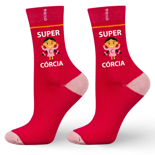 Barevné dětské ponožky SOXO Super Dcerka