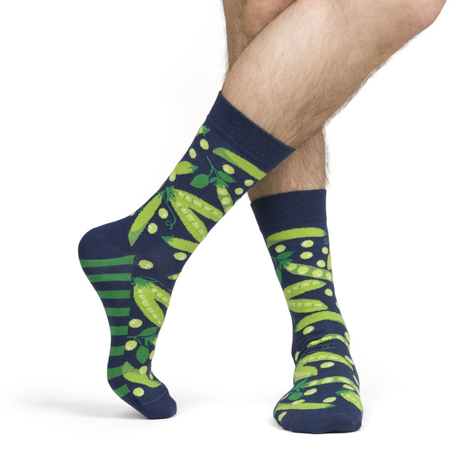 Barevné pánské ponožky SOXO GOOD STUFF, bavlna, hrášek v plechovce