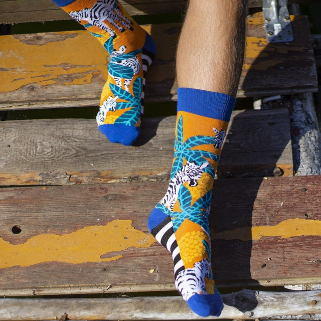 Sada 4x Barevné pánské ponožky SOXO GOOD STUFF v krabičce pizza | nápad na dárek