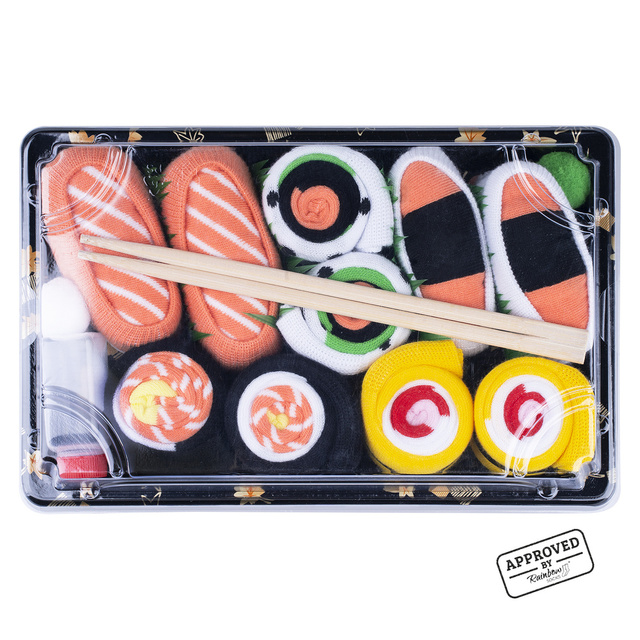 Sada 5x SOXO sushi barevných ponožek v krabičce