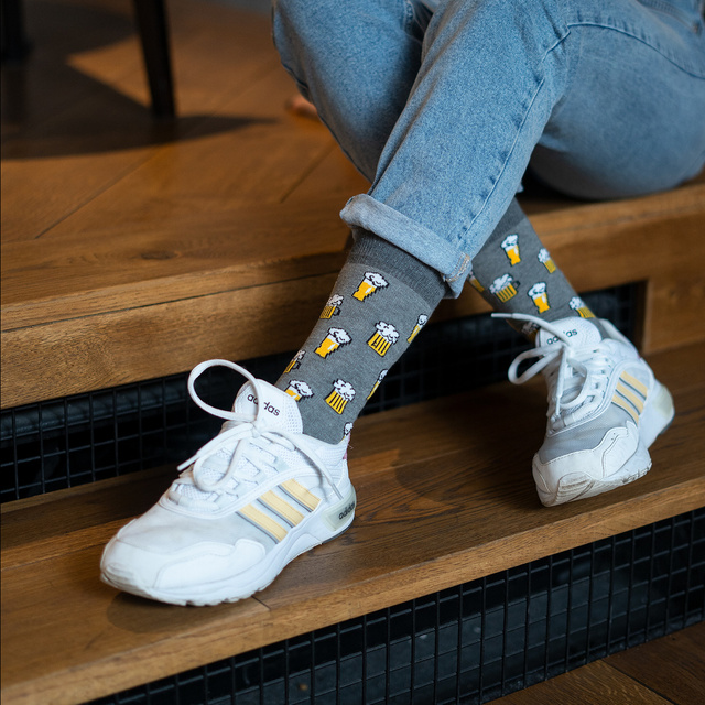 Barevné pánské ponožky SOXO GOOD STUFF vtipné pivo