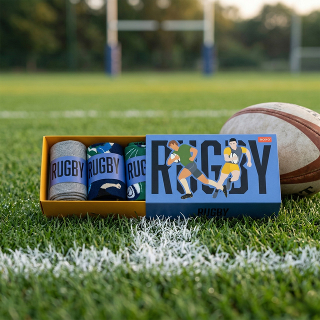 Barevné pánské ponožky SOXO Rugby - 3 páry