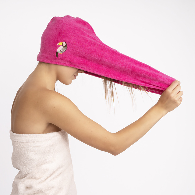 MOMO WAY koupací turban růžový | tukanový ručník