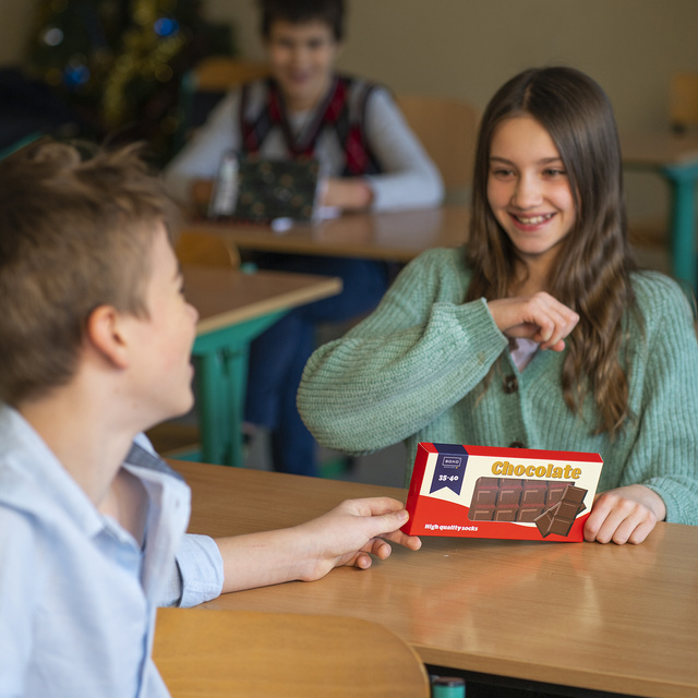 Dámské ponožky SOXO tabulka čokolády