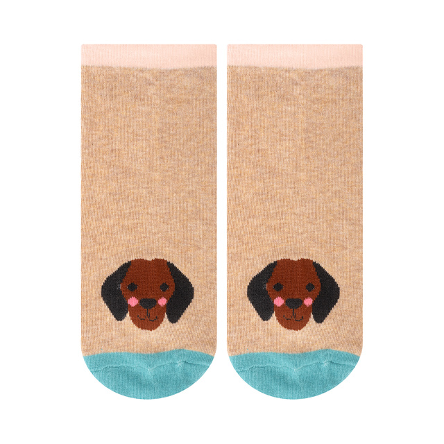 Sada 5x Barevné dámské kotníčkové ponožky SOXO pejsci