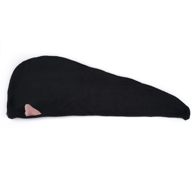 MOMO WAY černá kočka koupací turban | ručník