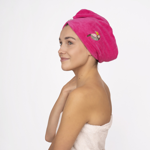 MOMO WAY koupací turban růžový | tukanový ručník