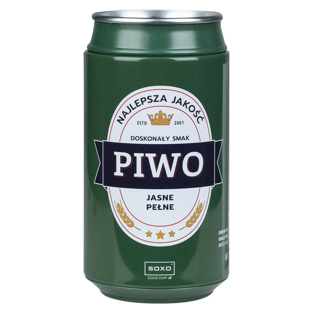 Sada 2x SOXO GOOD STUFF barevné pánské ponožky, vtipné pivo v plechovce jako dárek