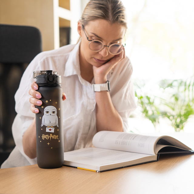 Láhev na vodu 1L černá | odolná a praktická | Harry Potter