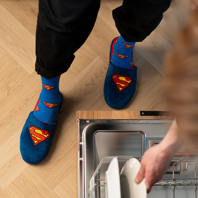 Set Pánské Pantofle Superman + Sprchový Gel 2v1