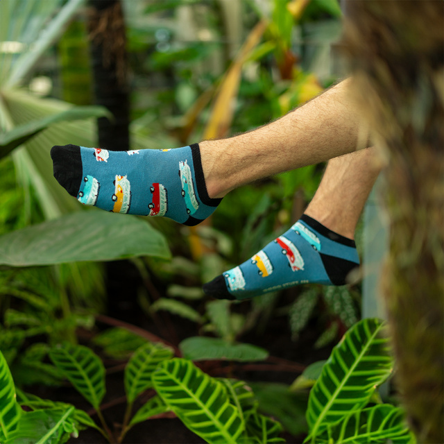 Pánské barevné kotníčkové ponožky SOXO - 4 páry