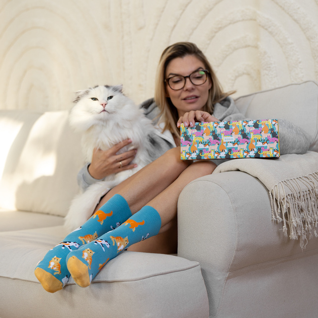 Dámské ponožky SOXO kočičky v balení - 3 páry