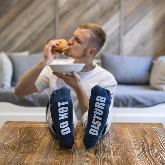 Sada 3x SOXO dlouhé pánské ponožky s nápisy - dárek