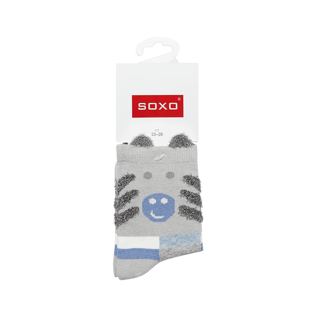 Šedé dětské ponožky SOXO s ušima