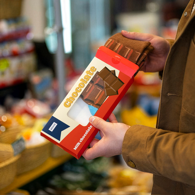 Dárkové pánské ponožky SOXO | tabulka čokolády | Vtipný dárek