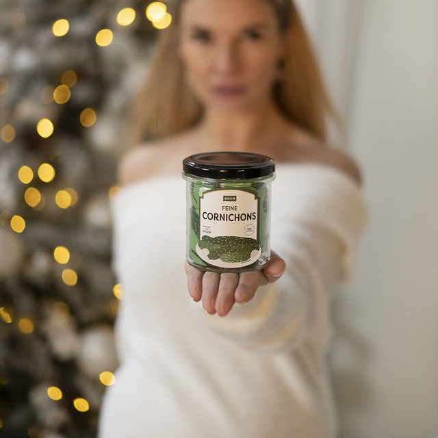 Ponožky pánské | dámské barevné SOXO GOOD STUFF nakládané okurky ve sklenici vtipné bavlněné unisex