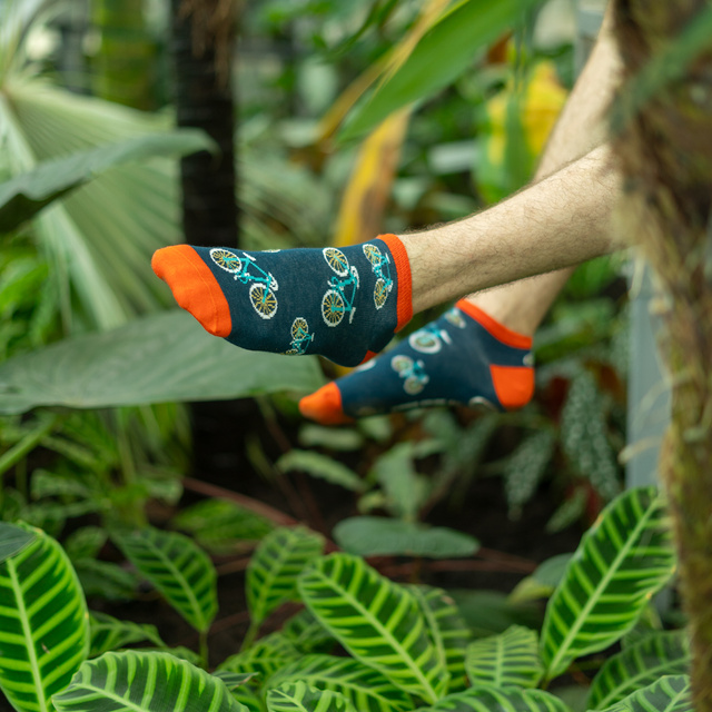 Pánské barevné kotníčkové ponožky SOXO - 4 páry