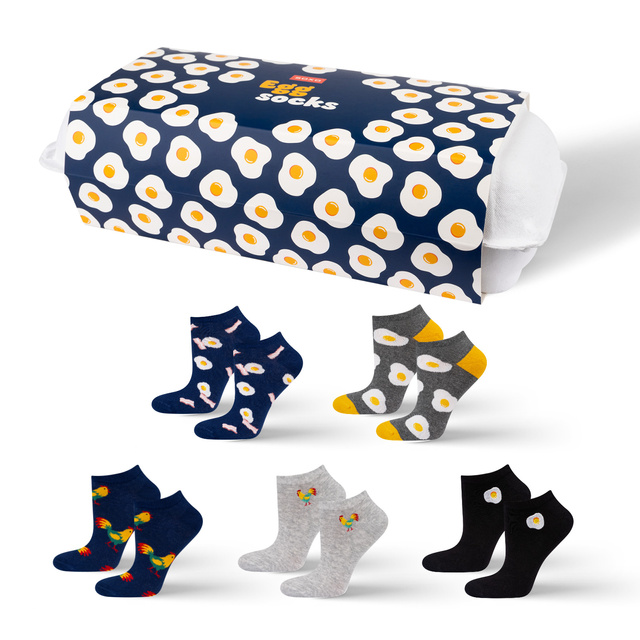 Barevné pánské dámské kotníčkové ponožky SOXO ražené - 5 párů