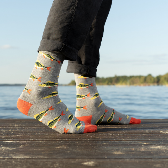 Pánské barevné ponožky SOXO Atlas Rybářský - 4 páry