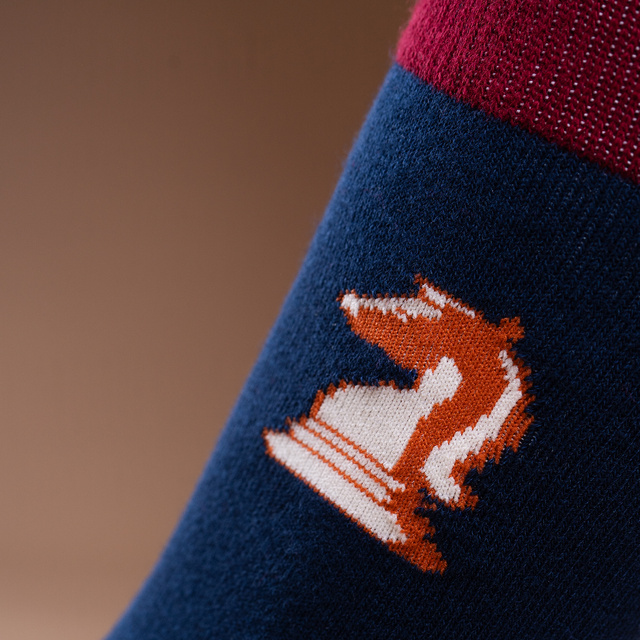 Pánské ponožky SOXO šachy pro dědečka – 2 páry