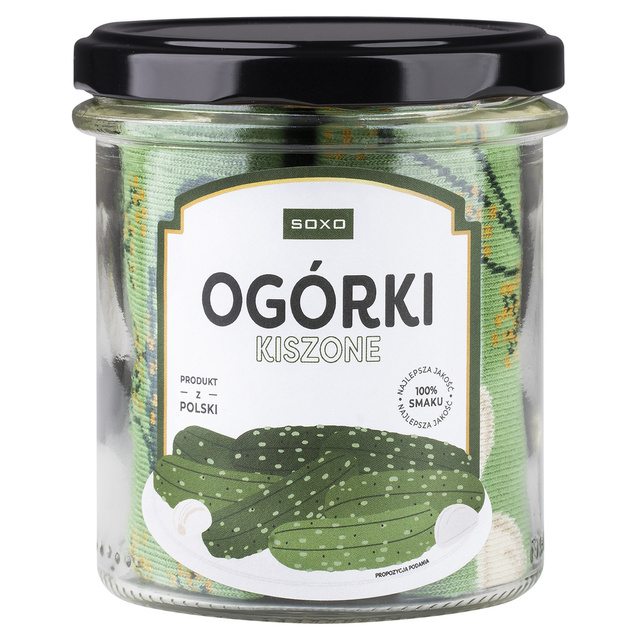 Sada 3x SOXO pánské ponožky | Chlapecký den | Sleď a nakládané okurky ve sklenici | Světlý ležák v plechovce | jako dar pro Něho
