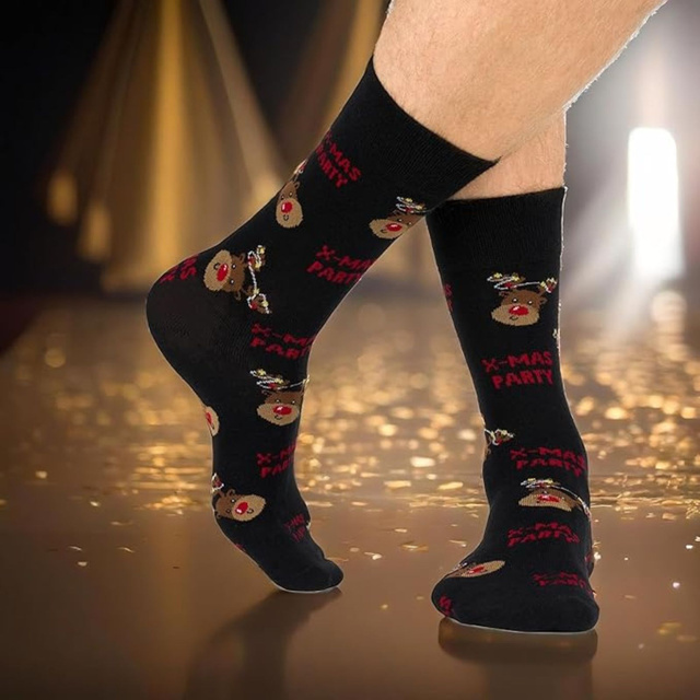 Soxo pánská dárková sada | 2x vánoční ponožky | 2x vánoční boxerky | dárek na Mikuláše | pro něj | Legrační set