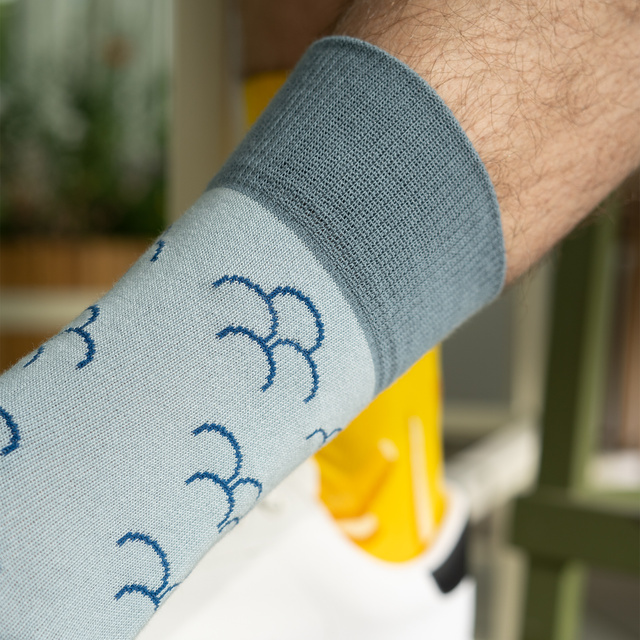 SOXO fish and chips pánské a dámské ponožky