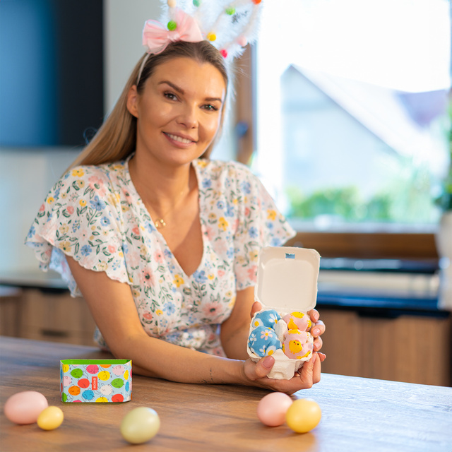 2x Dámské kotníčkové ponožky SOXO Velikonoce | dárek pro ni