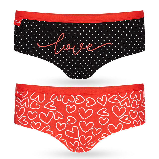 Kalhotky hipster SOXO Valentýn 2-balení