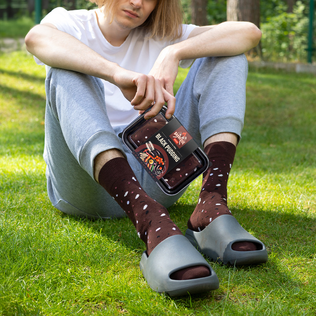 SOXO pánské ponožky, černý pudink